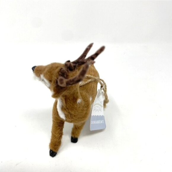 Target Faux Fur Deer Christmas Tree Ornament Dark Brown with Spots Wondershop™ - Picture 3 of 4